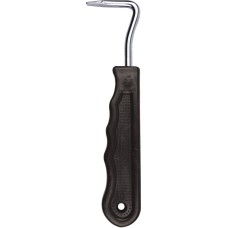 Plastic hoof pick, shaped handle